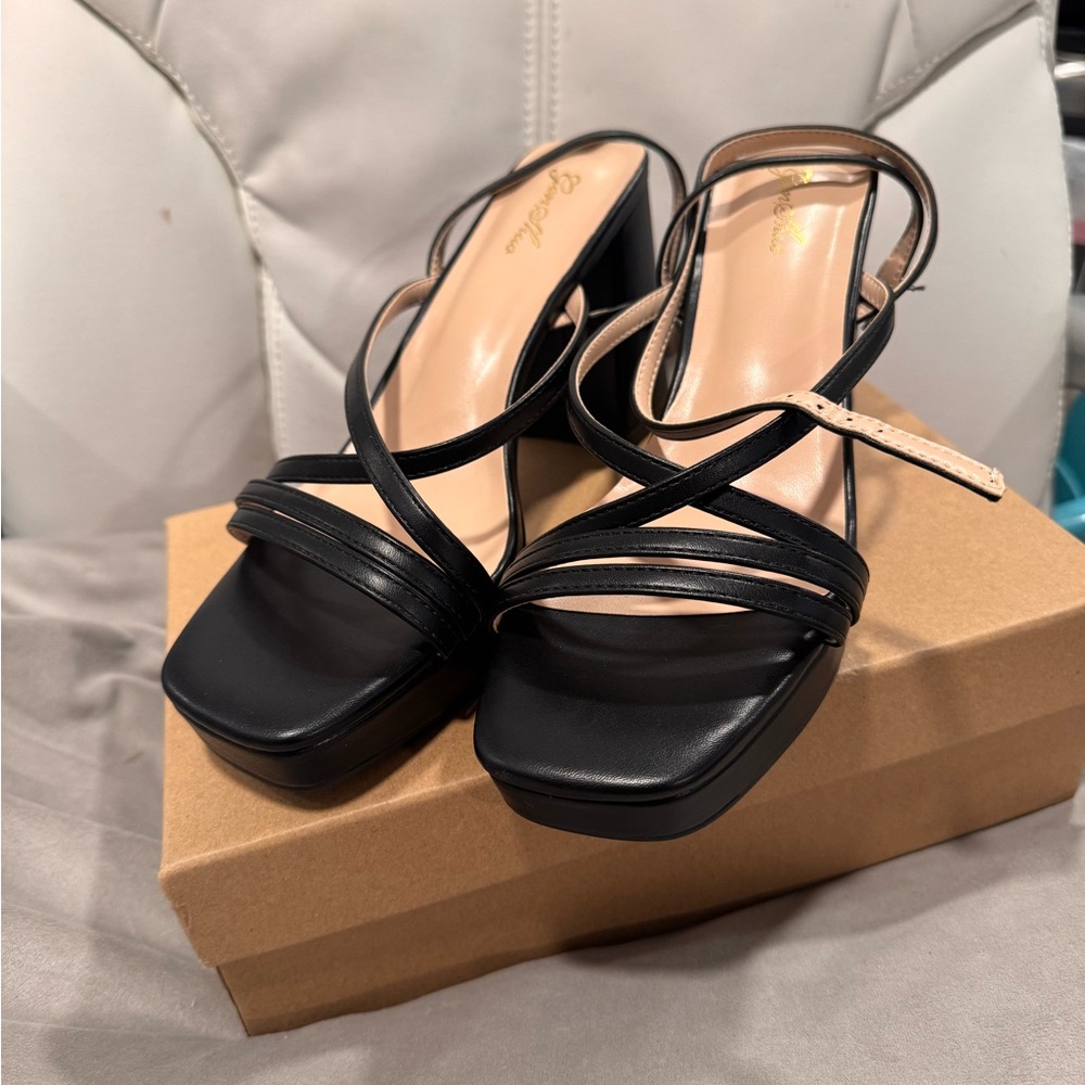 Elegant Black Strappy Sandals